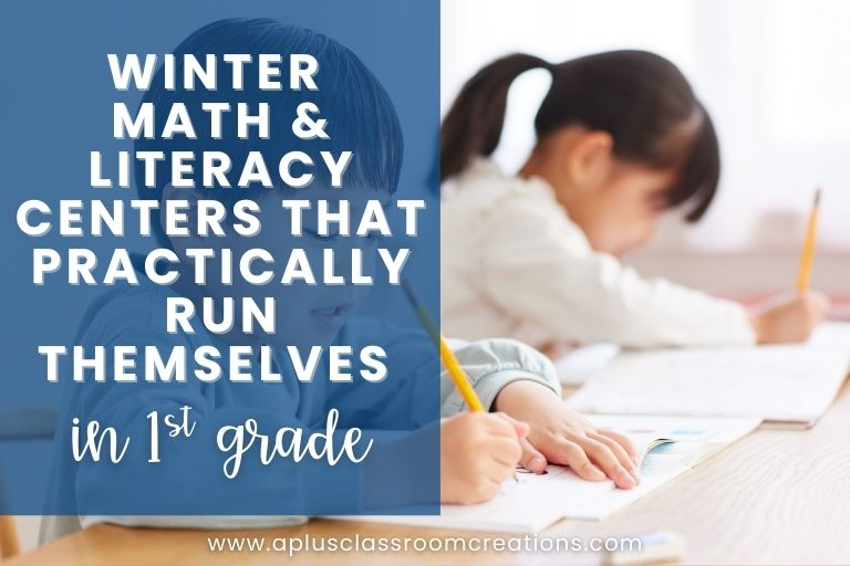 Winter Center Activities for first grade that practically run themselves