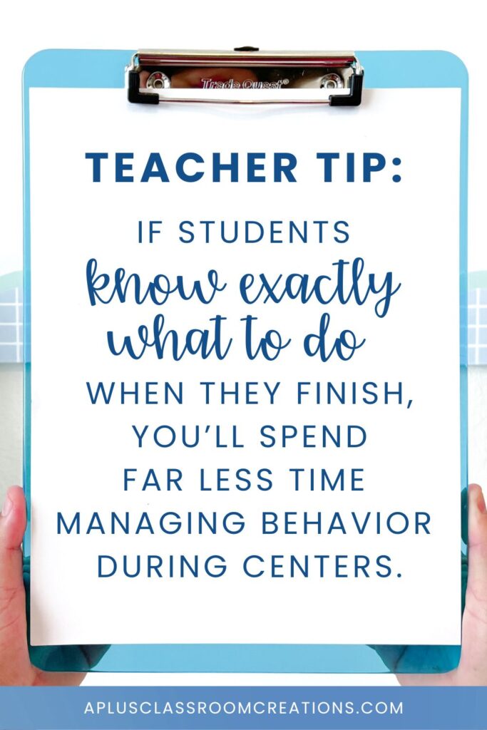 Teacher Tip for Winter Centers