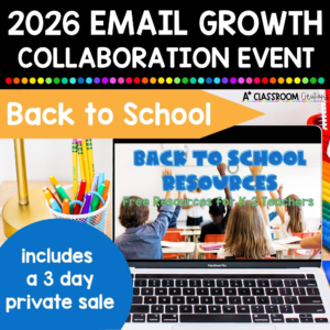Back to School Teacher Seller Collaboration for K–2 resource creators joining a collaborative promotion event